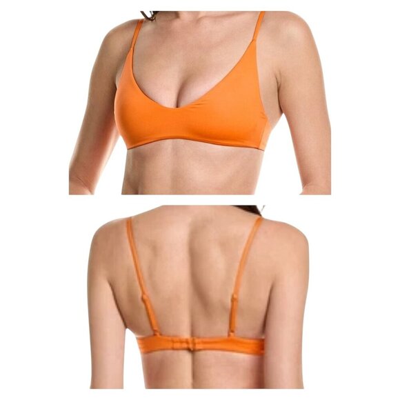 Cleo Scoop Bikini Top Orange Size Large NWT $135 - Picture 1 of 5